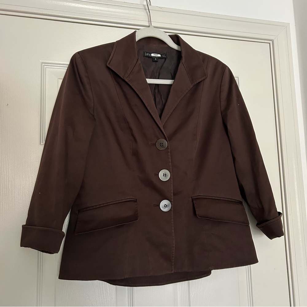 Lafayette 148 Brown Blazer size 6 - Picture 9 of 9